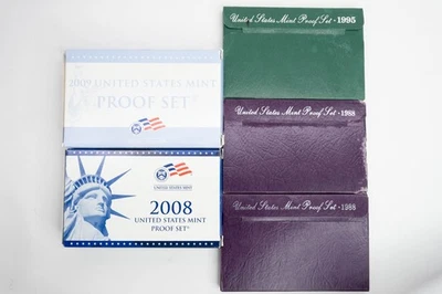 Lot of 5 - U.S. Mint Proof Sets - 1988 x 2, 1995, 2008, 2009 - Image 1 of 4