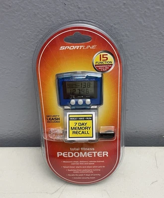 Sportline Pedometer 15 Functions Total Fitness 7 Day Memory Recall Run Walk New - Image 1 of 4