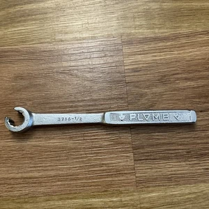 Vintage PLUMB 3716 Pebble Finish 1/2" Flare Nut Line Wrench Made In USA - Picture 1 of 19