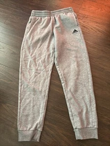 Boys Adidas Jogger Sweatpants with Elastic Waistband - Gray, Size L - Picture 1 of 3