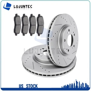 For 2006-2012 Mitsubishi Eclipse Ceramic Brake Pads And Rotors Front Kit - Picture 1 of 13