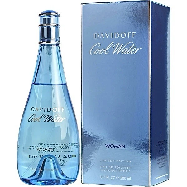 Davidoff Cool Water Woman 200 ml Original NEU+OVP Eau de Toilette EDT Damenduft