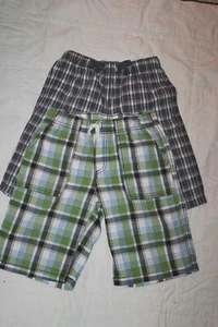 Two Boys crazy 8 plaid Drawstring shorts size 8  - Picture 1 of 8