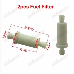 2x InLine Fuel Oil Filter For ATV Polaris # 2530009 Ski-Doo 414536500 Snowmobile - Picture 1 of 5