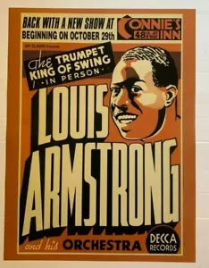 Louis Armstrong CONCERT VINTAGE JAZZ MUSIC  PRINT 18X24 POSTER  - Picture 1 of 2