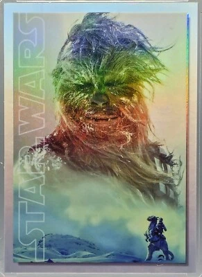 2022 Topps Star Wars Masterwork Chewbacca Rainbow Foil # /299 Stamping Error - Image 1 of 2