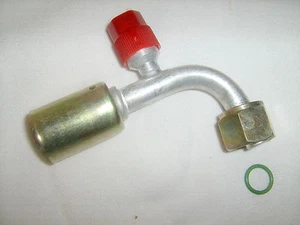 BEADLOCK A/C FITTING,CRIMP,FEMALE O RING,90 DEGREE #6 W/16mm SERV. PORT BL1321-3 - Foto 1 di 1