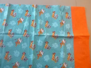 Lion King on Aqua Cotton Fabric Design a standard handcrafted pillowcase - Picture 1 of 7
