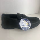 Nunn Bush Womens Carlton Loafers Shoes Black Tumble Leather Slip On 10M New