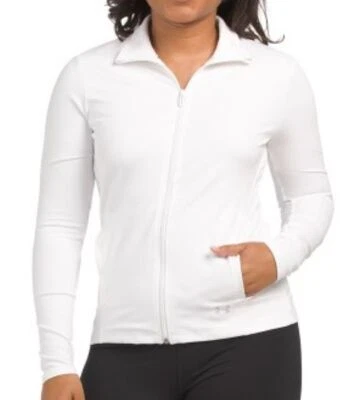 NWT Ladies UNDER ARMOUR WHITE Long Sleeve Full Zip Motion Jacket - L XL XXL - Image 1 of 2