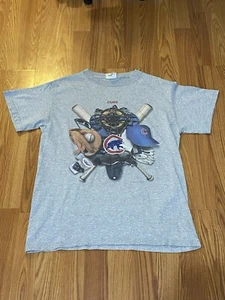 Lee Sports Chicago Cubs Tee Shirt Men's Gray Short Sleeve Baseball 2005 Shirt L - Picture 1 of 8