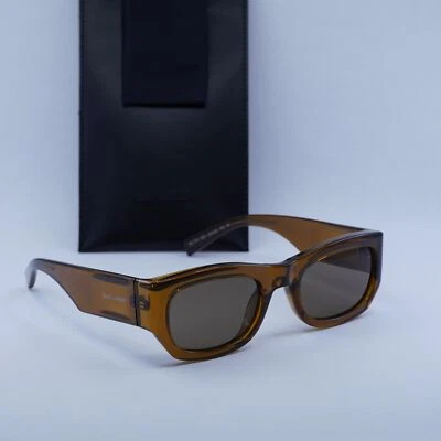 Gafas de sol SAINT LAURENT SL713 003 transparentes marrón/marrón 53-22-145 nuevas auténticas... Foto 1 de 4