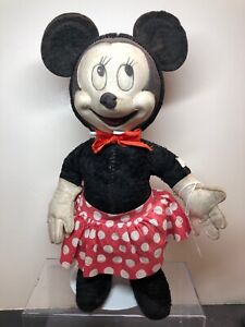 12” Antique Vintage Gund Plush Cloth Disney Minnie Mouse Original Tagged #Sa