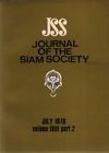 Journal of the Siam Society: January 1970 Volume LVIII - Part II