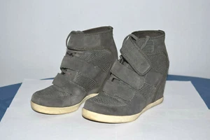 Zapatillas Saks Fifth Avenue Cuero Cuñas Plataforma Gris EU 36, US 5.5 - Imagen 1 de 7