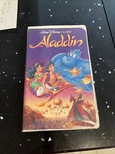 Vintage Rare Aladdin (VHS,1993) Black Diamond #1662 Walt Disney Classic - Picture 1 of 9