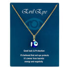 Turkish Lucky Blue Evil Eye Pendant Necklace Stainless Steel Chain Women Jewelry