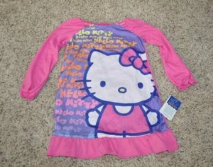 Girls Nightgown Hello Kitty Pink Long Sleeve Ruffled Hem Pajamas-size 4 - Picture 1 of 5