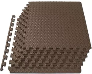 Puzzle Exercise Mat ½ in, EVA Interlocking Foam Floor Tiles for Home Gym, Mat fo - Picture 1 of 6