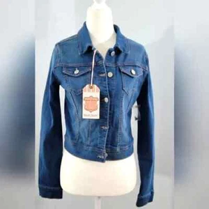 Wachs Jeansjacke Knopfleiste Größe S Damen - NEU - Bild 1 von 2