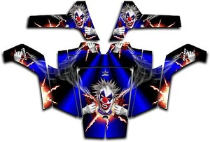 Polaris RZR 800 UTV Wrap Graphics Decal Kit 2007 2010 Pyro The Clown Blue - Photo 1/1