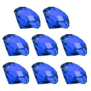 Pisapapeles de cristal diamante de 30 mm/1,18 pulgadas 8 piezas, azul oscuro - Imagen 1 de 6