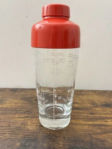 Vintage Cocktail Shaker Boston Italian Made Glass - Picture 1 of 7