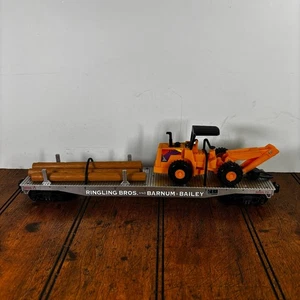 K-Line O Gauge Ringling Bros Circus Flat Car W/ Front End Loader Poles 6-21240 - Picture 1 of 19