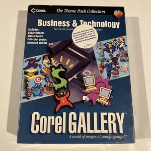 Corel Gallery Theme Pack – Business & Technology – Sealed NIB – Windows 95/98 - Picture 1 of 4