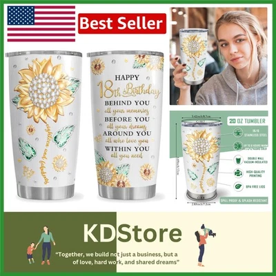 Exclusive 20oz 18th Birthday Tumbler – Elegant Steel Gift for Girls & Daughters - Image 1 of 4