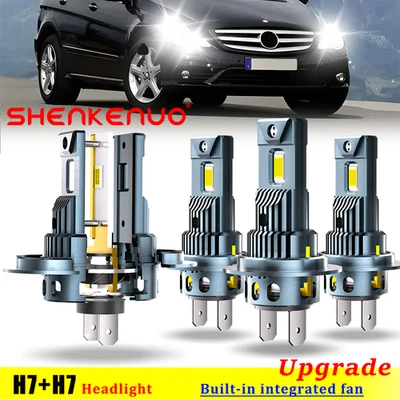For Mercedes-Benz R350 2006-2010 4x 6500K LED Headlight Kit High &Low Beam Bulbs - Image 1 of 4
