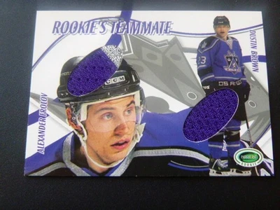 2003-04 Parkhurst Rookie's Teammate Dustin Brown Alexander Frolov GU Jersey #RT7 - Image 1 of 2
