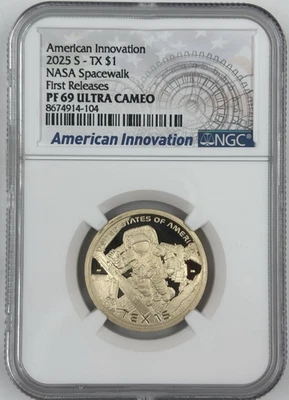 2025 S PROOF TEXAS AMERICAN INNOVATION NGC PF 69 🔥FIRST RELEASES🔥 - Image 1 of 2