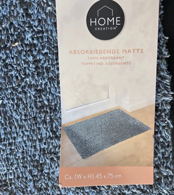 Fußmatte,Saugaktivmatte,Schmutzfangmatte 45x75 Br/bl absorbierend, Fußabstreifer - Bild 1 von 4