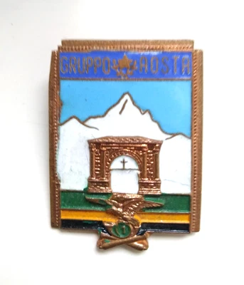 DISTINTIVO ALPINI BRIGATA TAURINENSE 1° REGGIMENTO GRUPPO ARTIGLIERIA AOSTA - Immagine 1 di 2