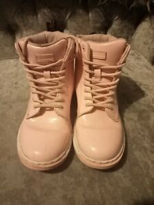 Kids Dr Martens Pink Boots Size 1.5 UK soft sole 