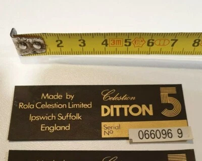 Original logo étiquette pour enceinte SPEAKERS Celestion DITTON 5 - Immagine 1 di 3