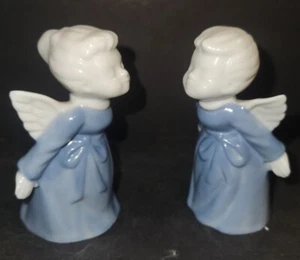 Angels Kissing Porcelain Figurines Angel Boy & Girl Angels 3.5" Vintage Japan - Picture 1 of 6