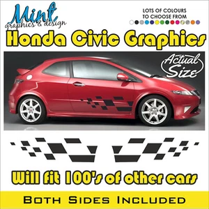 Honda Civic Type R Side Sport Vinyl Stripes Decals Stickers Graphics NO P&P 007 - Picture 1 of 4