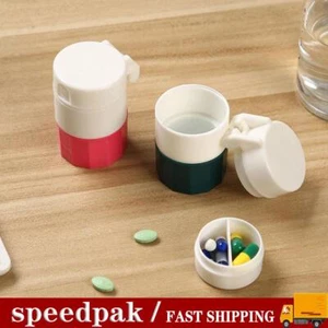 4Layer Pill Medicine Crusher Grinder Splitter Tablet Box Cutt Storage - Picture 1 of 13