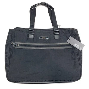 Kenneth Cole Reaction Black Computer Travel Work Tote Bag Briefcase 17x12x5" NWT - Picture 1 of 14