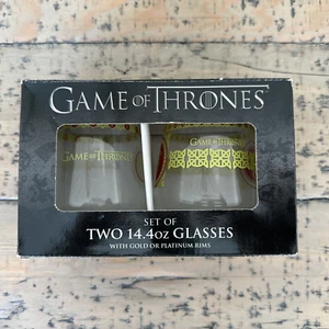 Game of Thrones Lannister Stemless Wine Glass Set of 2 (NEW) - Picture 1 of 9