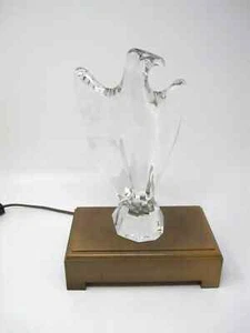 Baccarat Crystal Eagle (R. Rigot) su base illuminata - altezza 10" - Foto 1 di 5