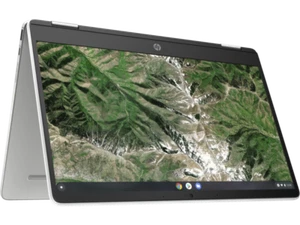 HP Chromebook X360 Touchscreen 14 Zoll HD 64GB 4GB RAM Silber - Afbeelding 1 van 5