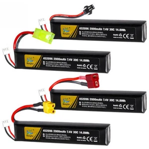 1pcs 7.4V 2000mAh 30C Lipo Battery SM/T/XT30 plug for BB Electric water Gun Toys - Picture 1 of 12