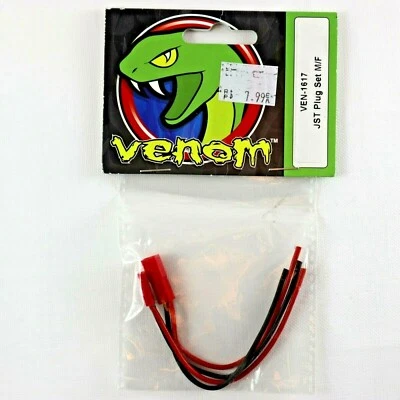 JST Plug Set Male and Female Connectors Lead VEN 1617 Venom Racing RC Parts NEW - Image 1 of 4