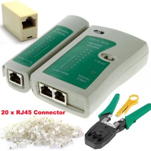 Ethernet Netzwerk Kit RJ45 Cat5e Cat6 Kabel Crimp Tester Werkzeug Stecker Schreiner - Bild 1 von 5