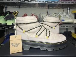 Dr. Martens Womens Combs Padded Winter Snow Boots Vintage Taupe Quilted Size 6 - Picture 1 of 7