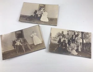 SET OF 3 EARLY ANTIQUE/VINTAGE REAL PICTURE POSTCARDS OF RURAL AMERICAN LIVING - Picture 1 of 5