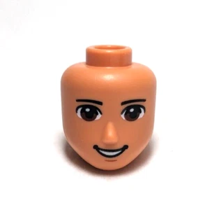 Lego - Mini Doll Heads - Brown Eyes, Smile Teeth, Tan Skin - Picture 1 of 1